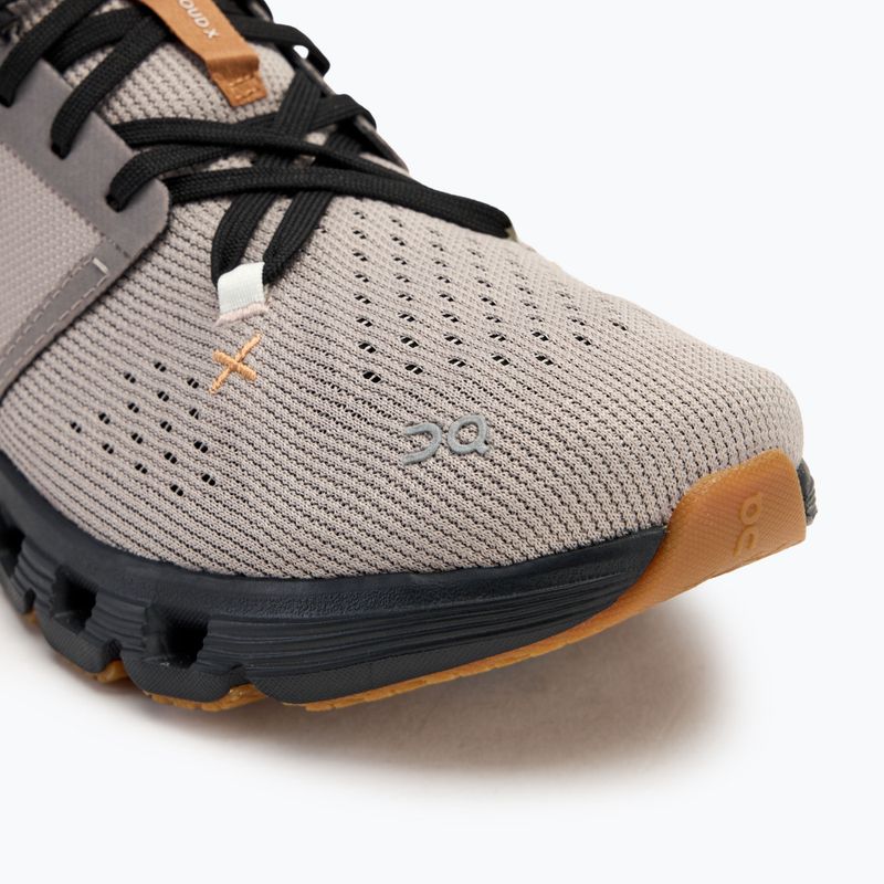 Herren On Cloud X 4 fog/schwarz Laufschuhe 7