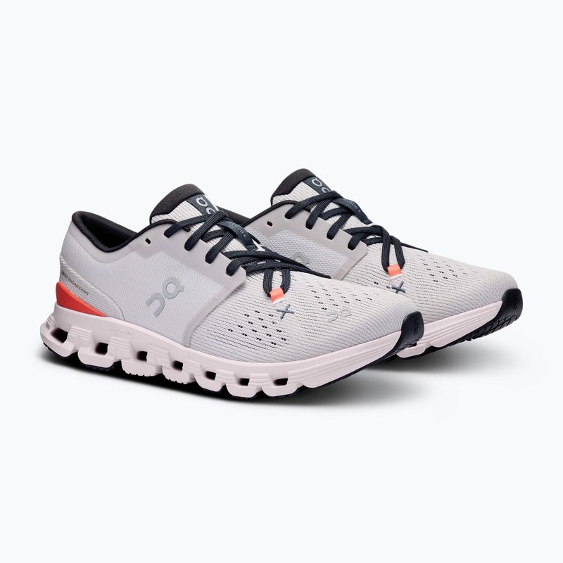 Damen Laufschuhe On Cloud X 4 silber/flame 8