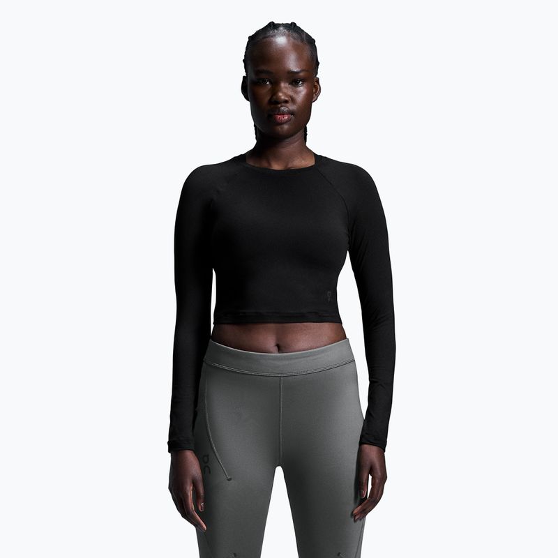 Lauftop Damen On Running Movement Long-T Crop black