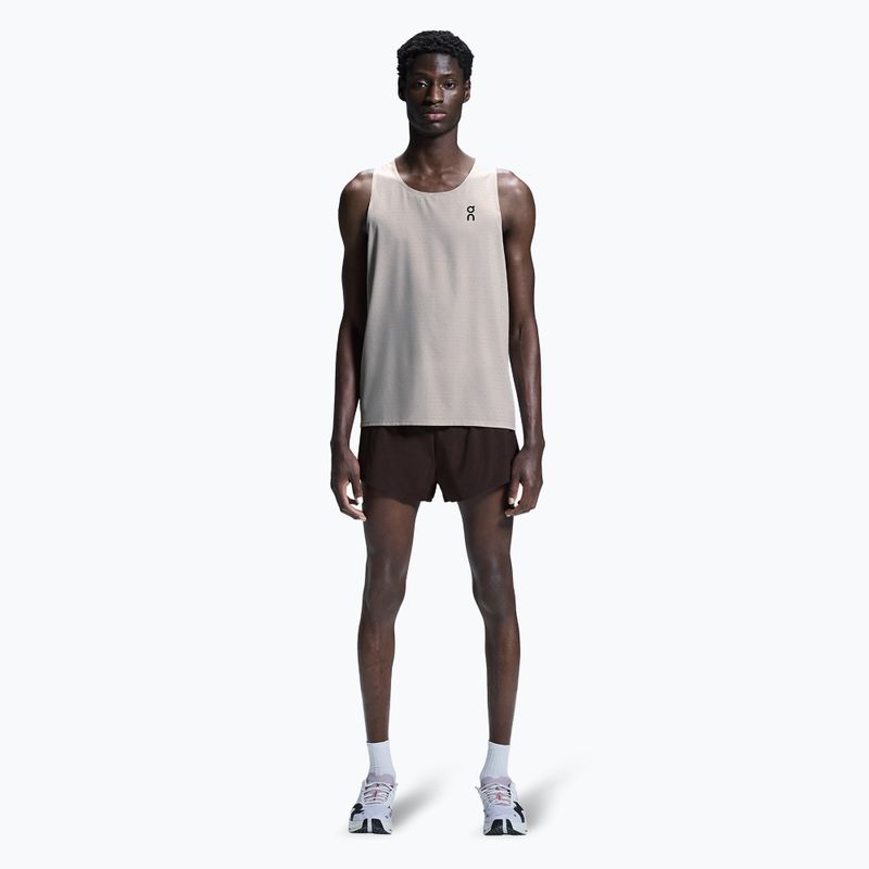 Herren Laufshirt On Running Race Singlet pearl 2