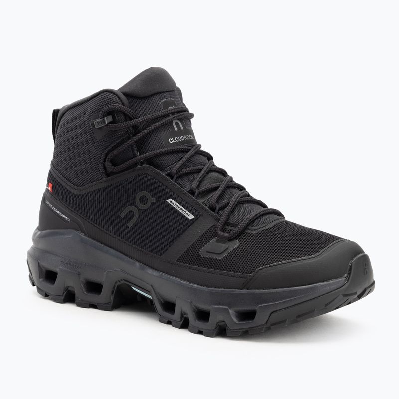 Herrenschuhe On Cloudrock Mid Waterproof black/black