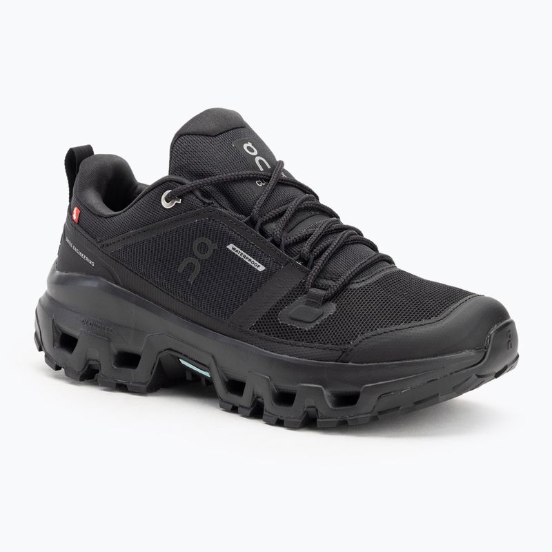 Schuhe Damen On Running Cloudrock Low Waterproof black/black