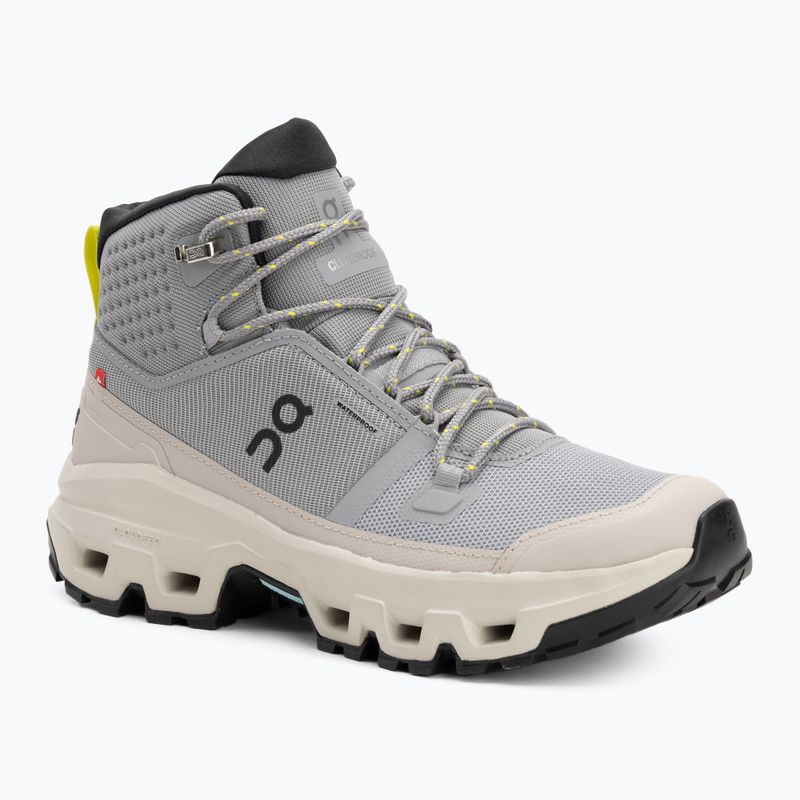 Schuhe Damen On Cloudrock Mid Waterproof alloy/ice