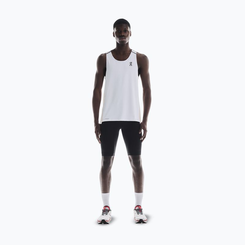 Herren-Laufshirt On Performance Tank white/silver 2