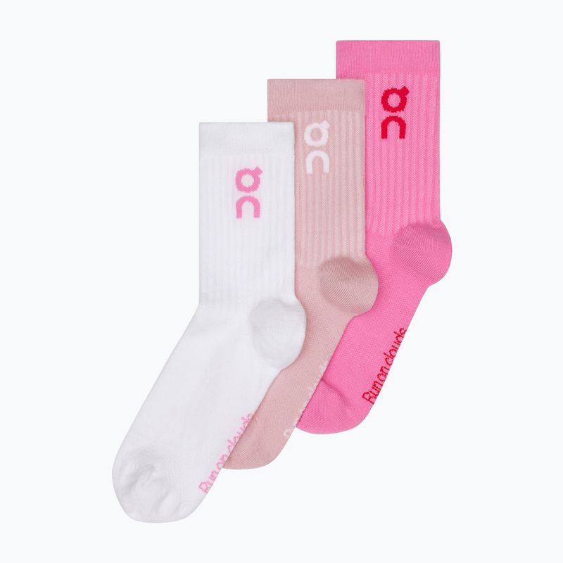 Socken On Running Logo High 3 Paar mauve/raspberry