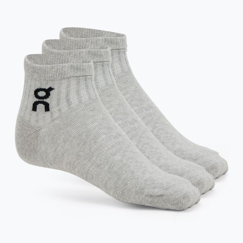 Socken On Running Logo Sock Mid 3 Paar heather gray