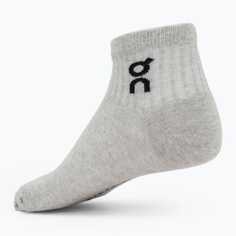 Socken On Running Logo Sock Mid 3 Paar heather gray 2