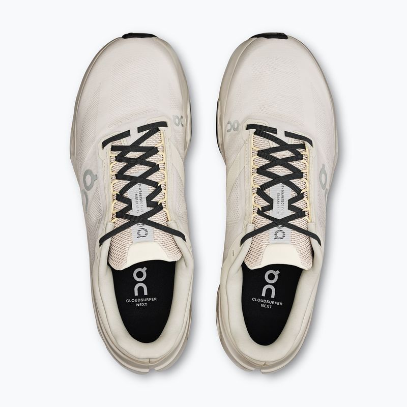 Herren On Cloudsurfer Next elfenbein/silberne Laufschuhe 6
