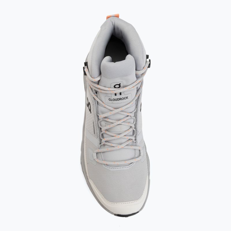 Damen-Wanderschuhe On Cloudrock Mid Waterproof glacier/alloy 5