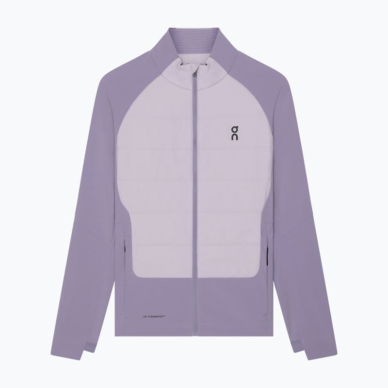 Damen-Laufjacke On Weather Hybrid mallow/foxglove