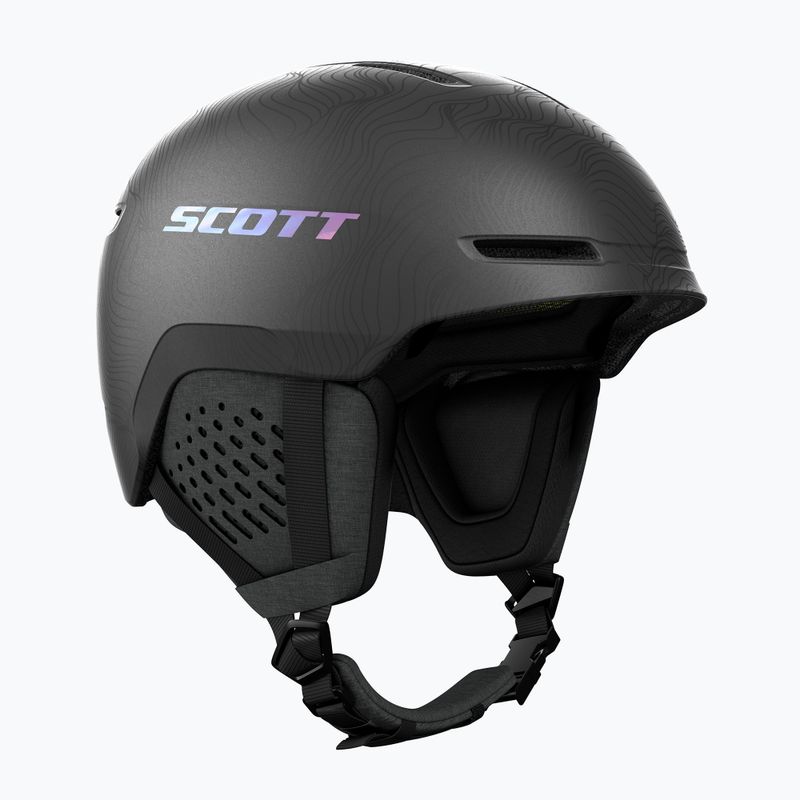 SCOTT Track Plus Skihelm Granit schwarz/holo grau