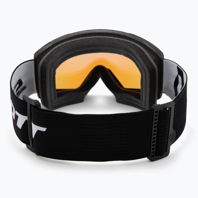 Skibrille SCOTT Shield mineral black/white/amp illuminator blue chrome 3