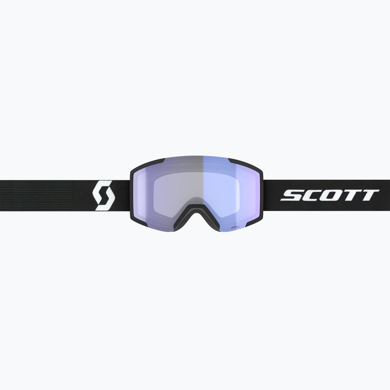 Skibrille SCOTT Shield mineral black/white/amp illuminator blue chrome 2