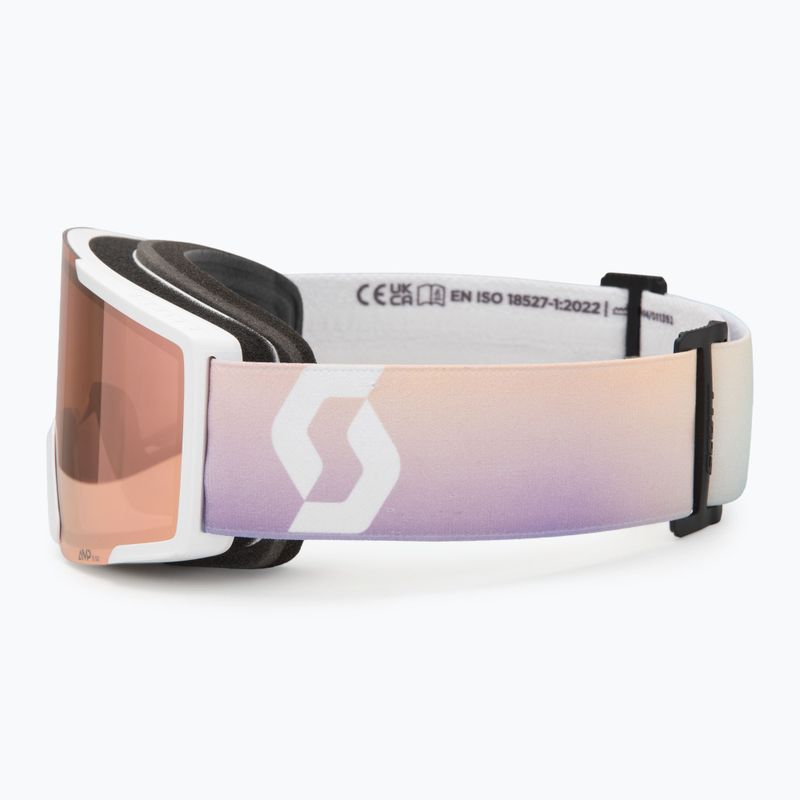 Skibrille SCOTT Shield white/soft pink/enhancer rose chrome 4