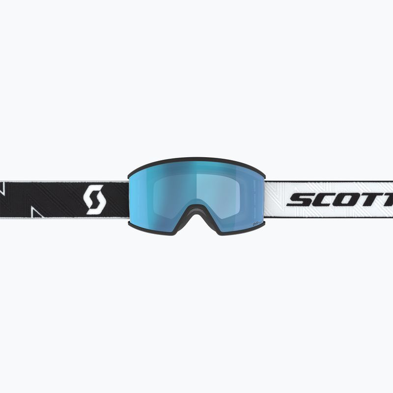 Skibrille SCOTT Ambit black/white/amp aurora green chrome 2