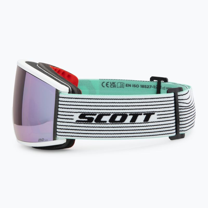 Skibrille SCOTT Ambit white/mint green/& lavender chrome 4