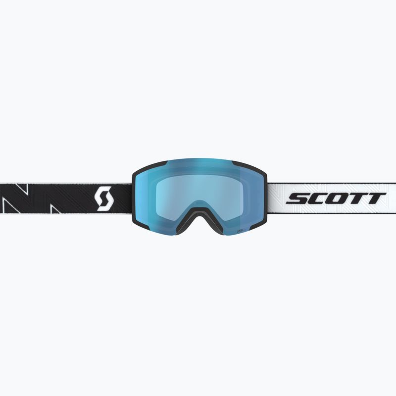 Skibrille SCOTT Shield black/white/aurora green/chrome 2