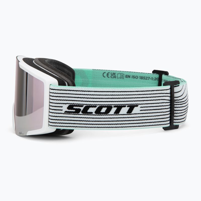 Skibrille SCOTT Shield white/mint green/amp lavender chrome 4