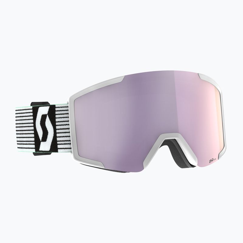 Skibrille SCOTT Shield white/mint green/amp lavender chrome