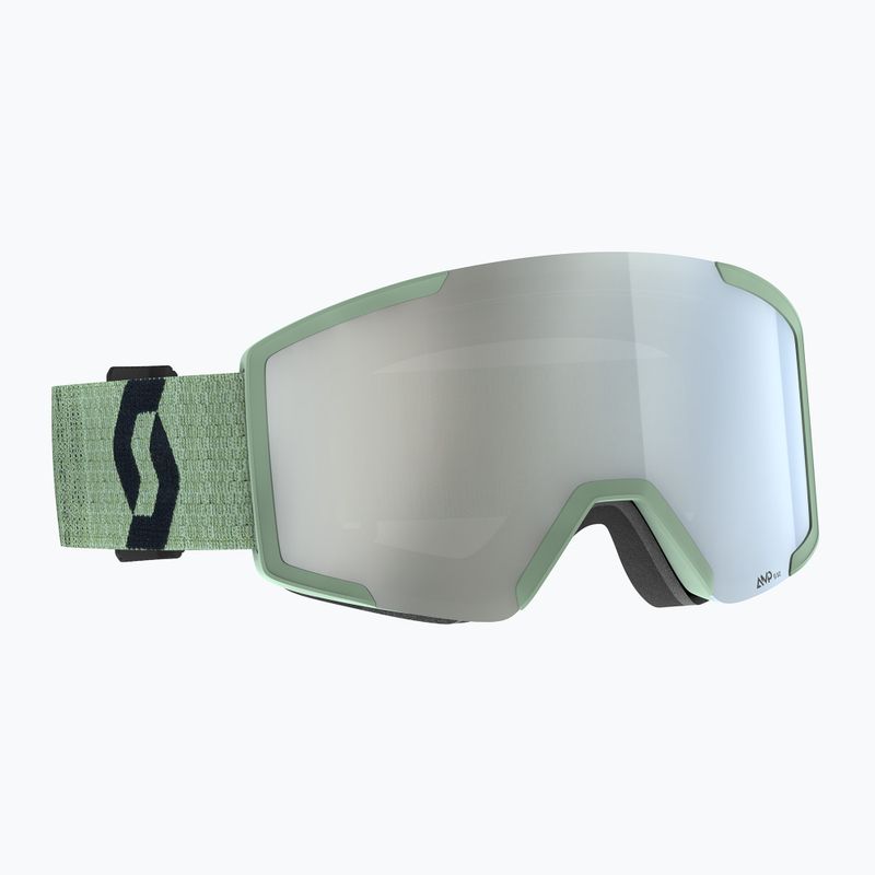 Skibrille SCOTT Shield soft green/black/amp white chrome
