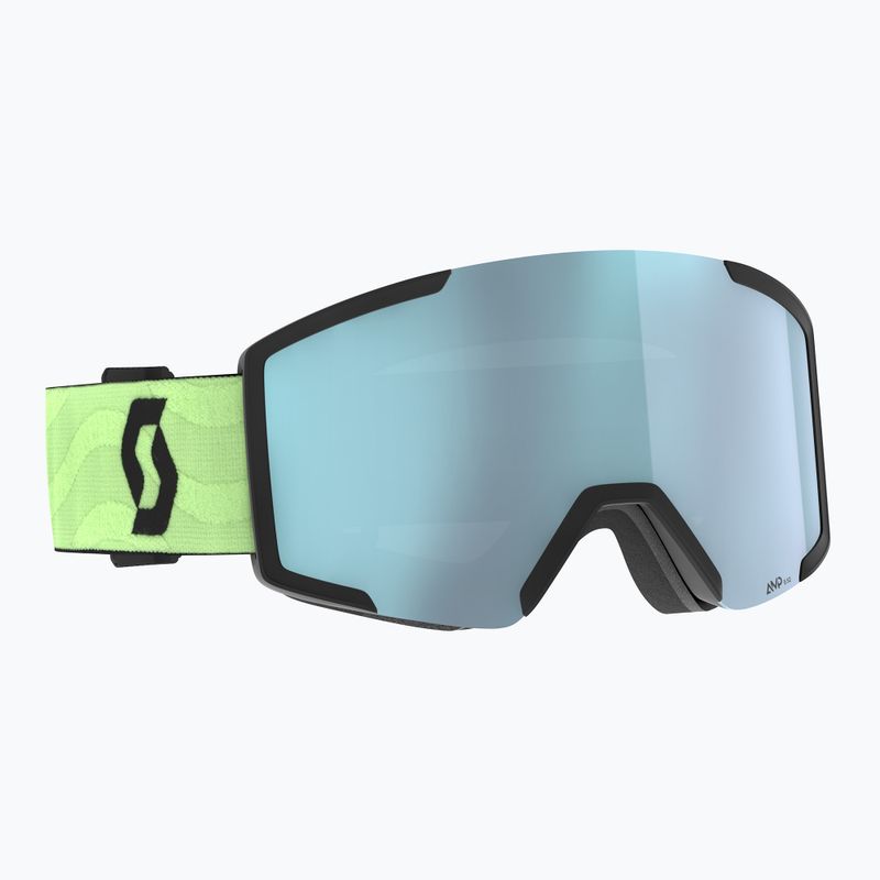 Skibrille SCOTT Shield glow green/amp ice chrome
