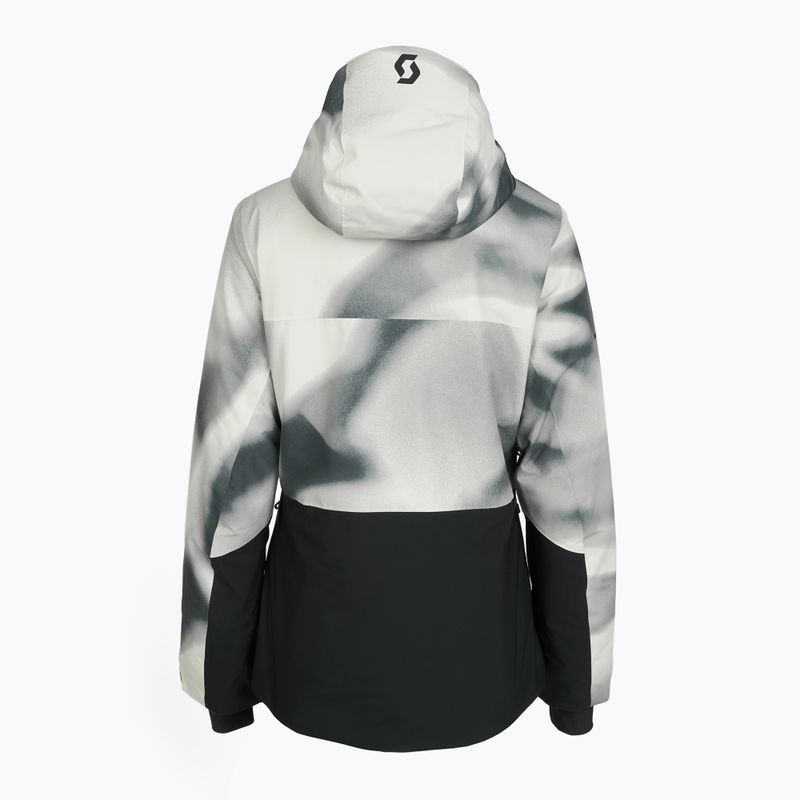 Damen-Skijacke SCOTT Ultimate Dryo 10 dust white print/black 2