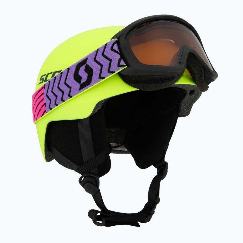 Kinder-Skihelm SCOTT Keeper 2 + Skibrille Witty neon yellow 9