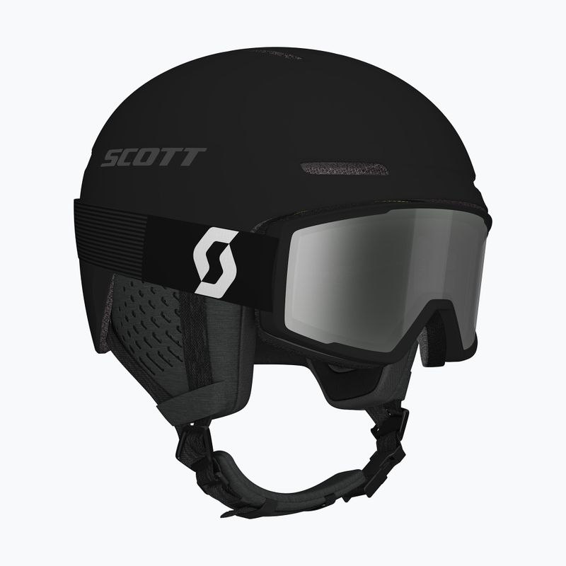 Skihelm SCOTT Track + Skibrille Factor Pro Set mineral black/amp silver chrome 10