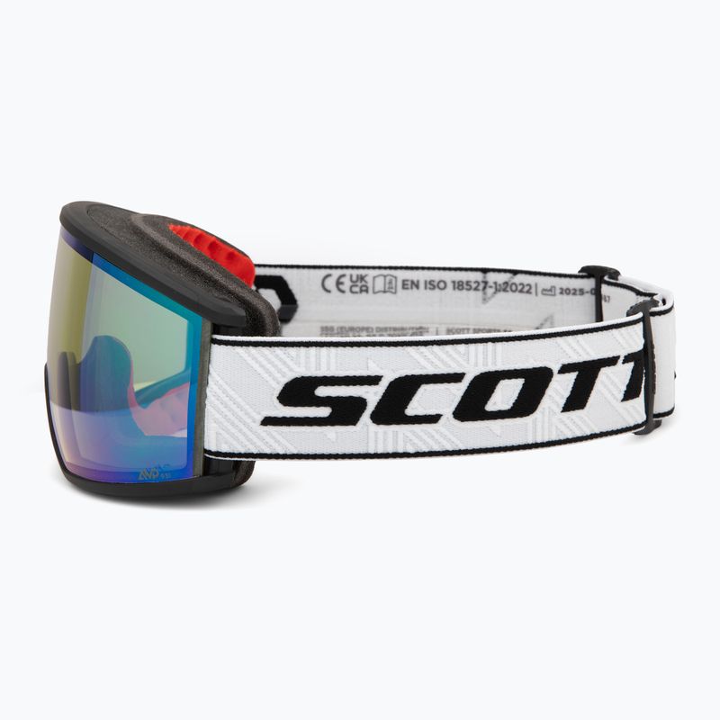 Skibrille SCOTT Ambit Compact black/white/aurora green chrome 4