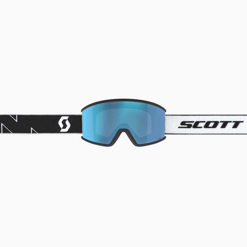Skibrille SCOTT Ambit Compact black/white/aurora green chrome 2