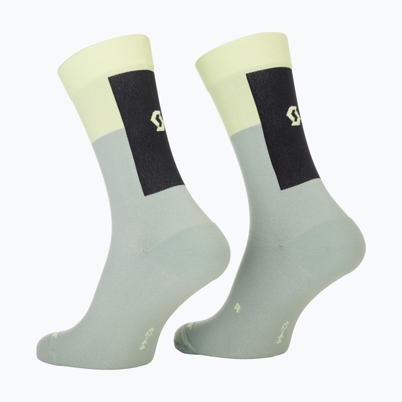 Socken SCOTT Block Stripe Crew spray grey/acid yellow 2