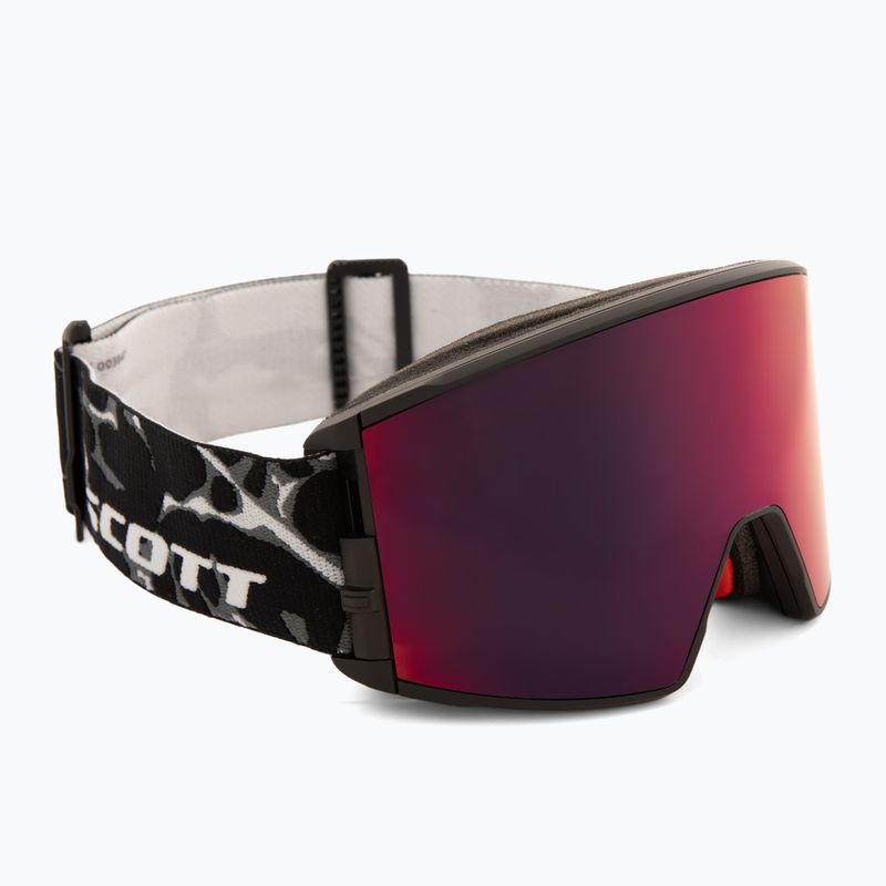 Skibrille SCOTT React Light Sensitive granite black/white/amp red chrome 2
