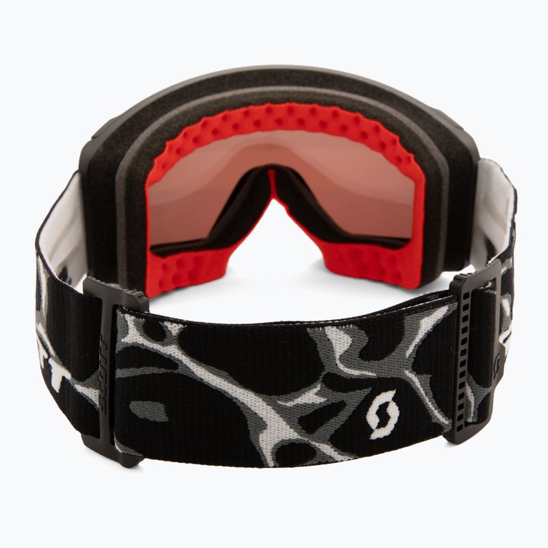 Skibrille SCOTT React Light Sensitive granite black/white/amp red chrome 4