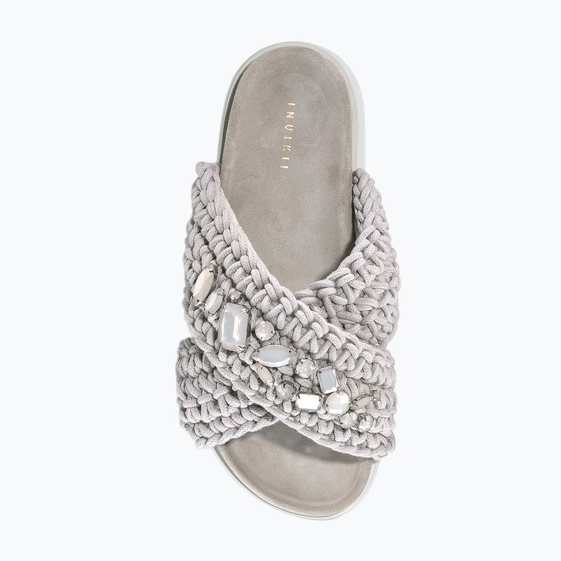Damenbadelatschen INUIKII Woven Stones Platform stone grey 3