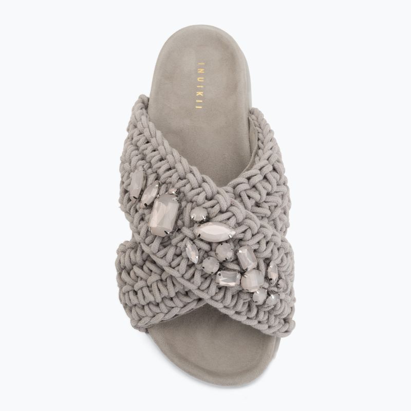 Schlappen Damen INUIKII Woven Stones Platform stone grey 5