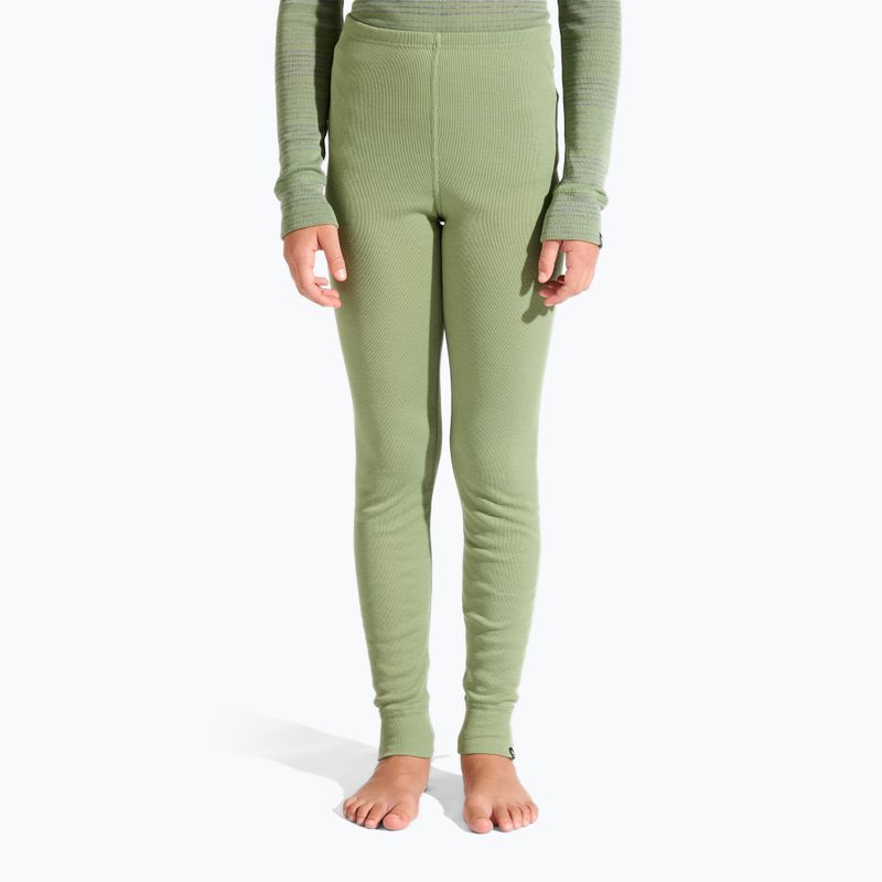 Kinder Thermounterwäsche ODLO Active Warm Eco Long stahlgrau melange/mattgrün 2