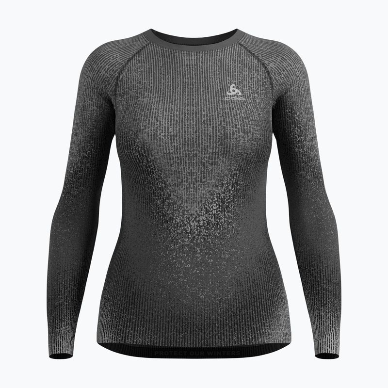 Damen-Thermo-Longsleeve Odlo Performance Warm Blackcomb Bl Top Crew Neck black