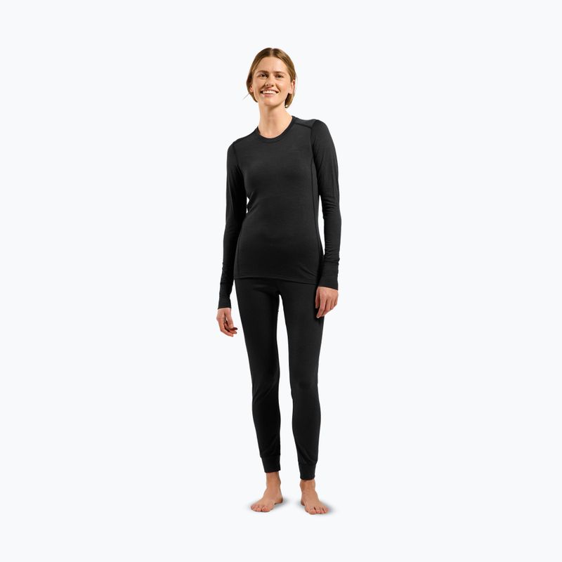Damen-Funktionssweatshirt ODLO Merino 200 Bl Top Crew Neck black 2