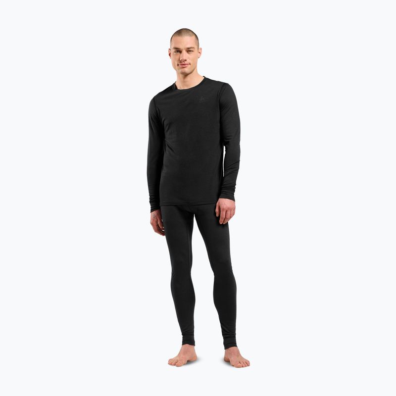 Herren Funktionsshirt langärmlig ODLO Merino 200 Bl Top Crew Neck black 2
