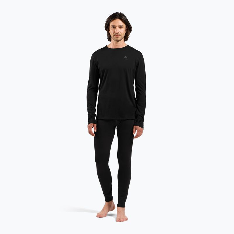 Herren Thermoaktivshirt ODLO Merino 160 Bl Top Crew Neck black 2
