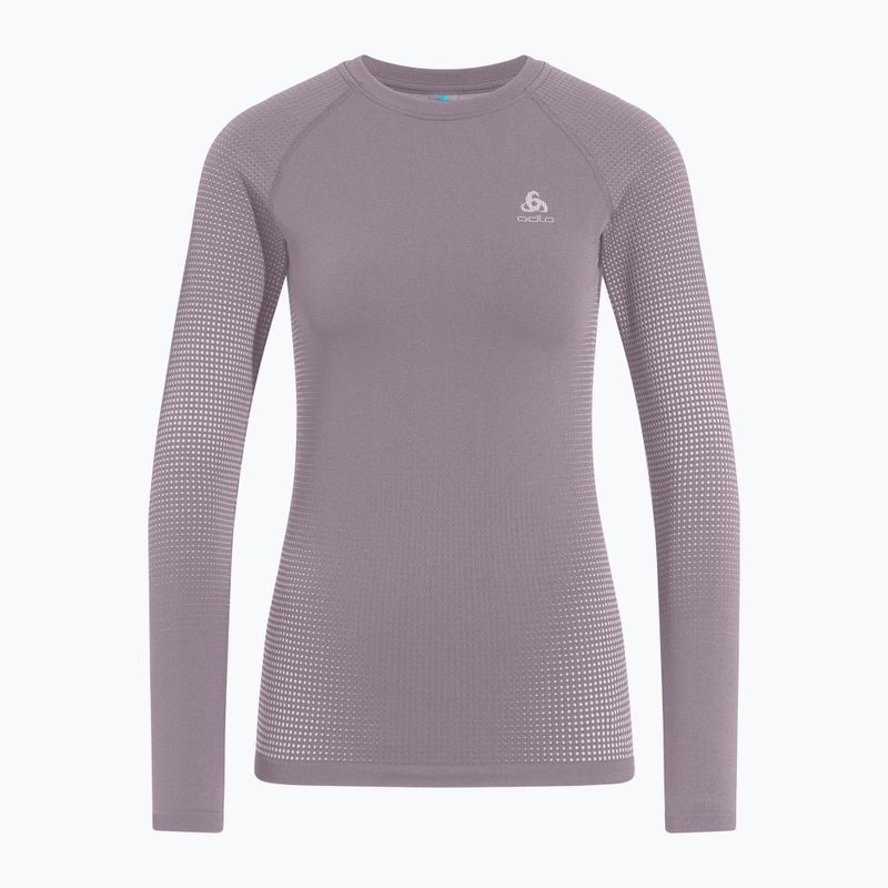 Damen Thermoaktivshirt ODLO Performance Warm Bl Top Crew Neck gray ridge 5
