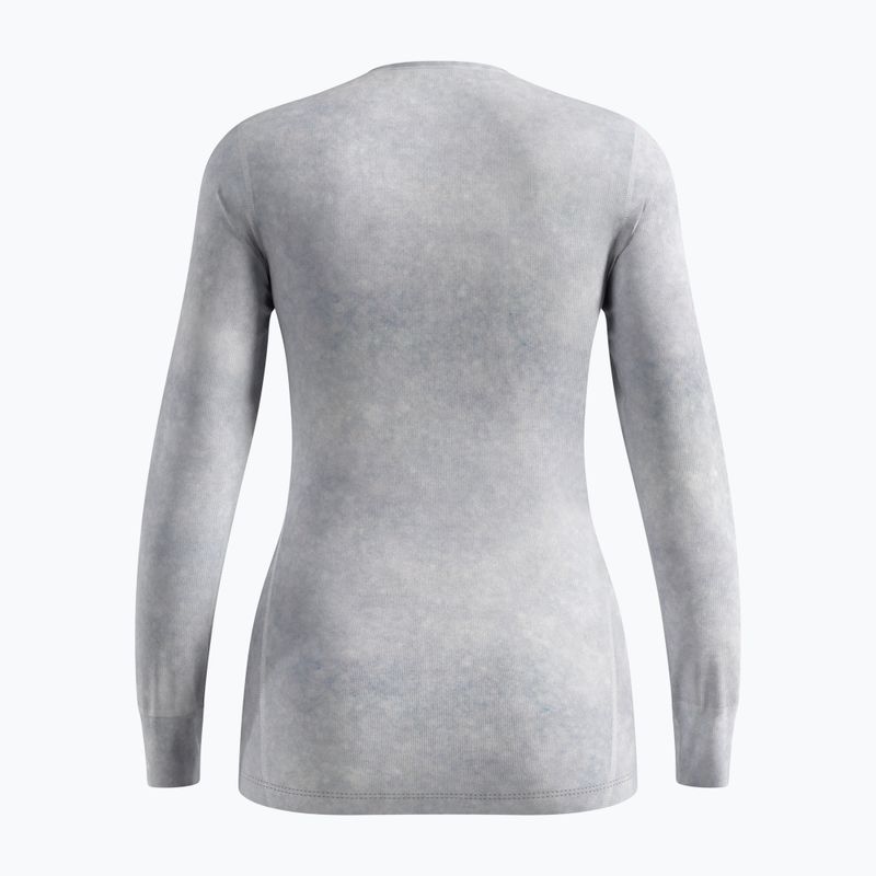 Damen Thermo-Longsleeve ODLO Active Warm X Pow Bl Top Crew Neck silver grey 2