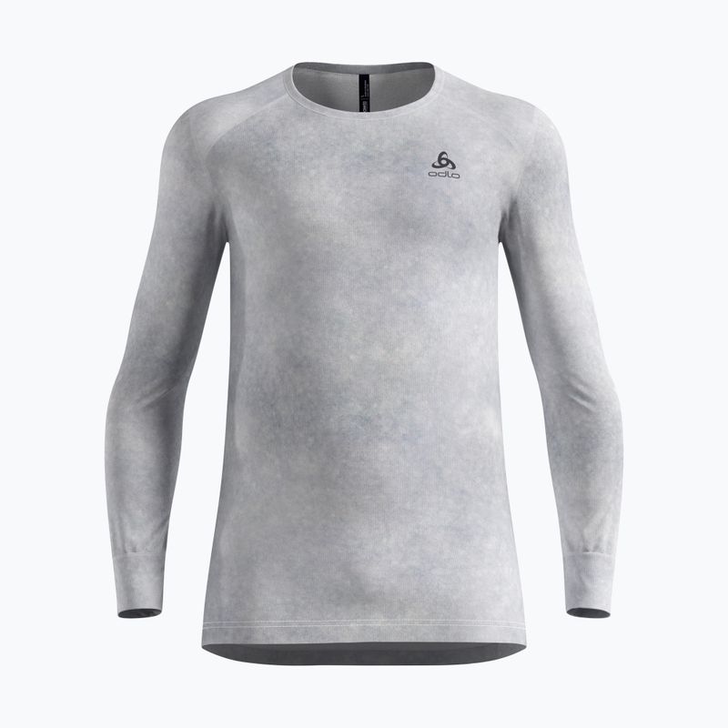 Herren Thermo-Langarmshirt ODLO Active Warm X Pow Bl Top Crew Neck silver grey