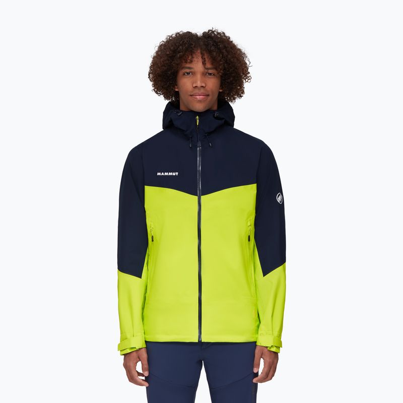MAMMUT Convey Tour HS Herren Regenjacke grün und navy blau