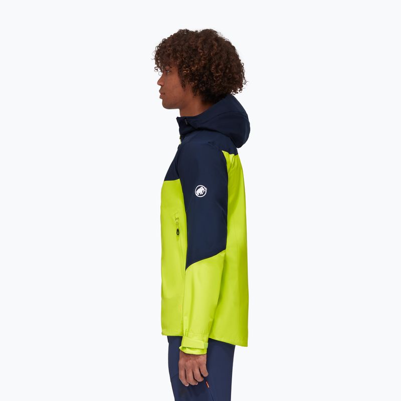 MAMMUT Convey Tour HS Herren Regenjacke grün und navy blau 2