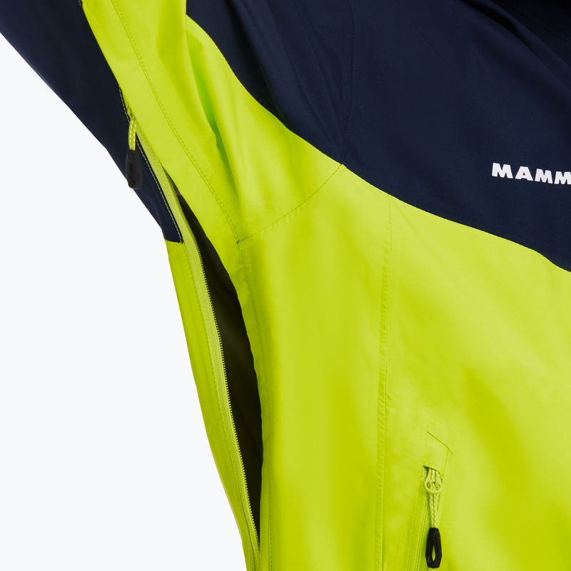 MAMMUT Convey Tour HS Herren Regenjacke grün und navy blau 7