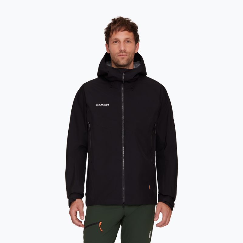 Herren Mammut Crater IV HS Regenjacke mit Kapuze schwarz