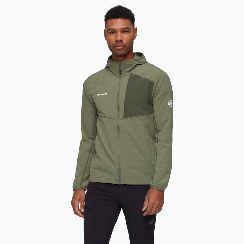 Damen-Trekking-Sweatshirt Mammut Madris Light ML Hooded marsh