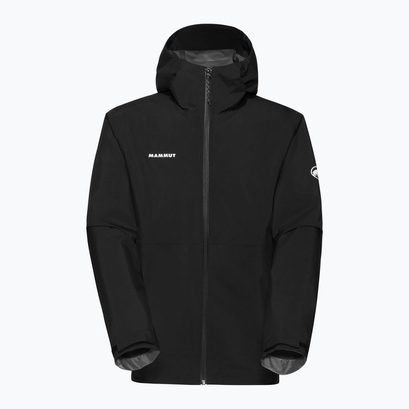 Herren Mammut Linard Light HS Regenjacke mit Kapuze schwarz