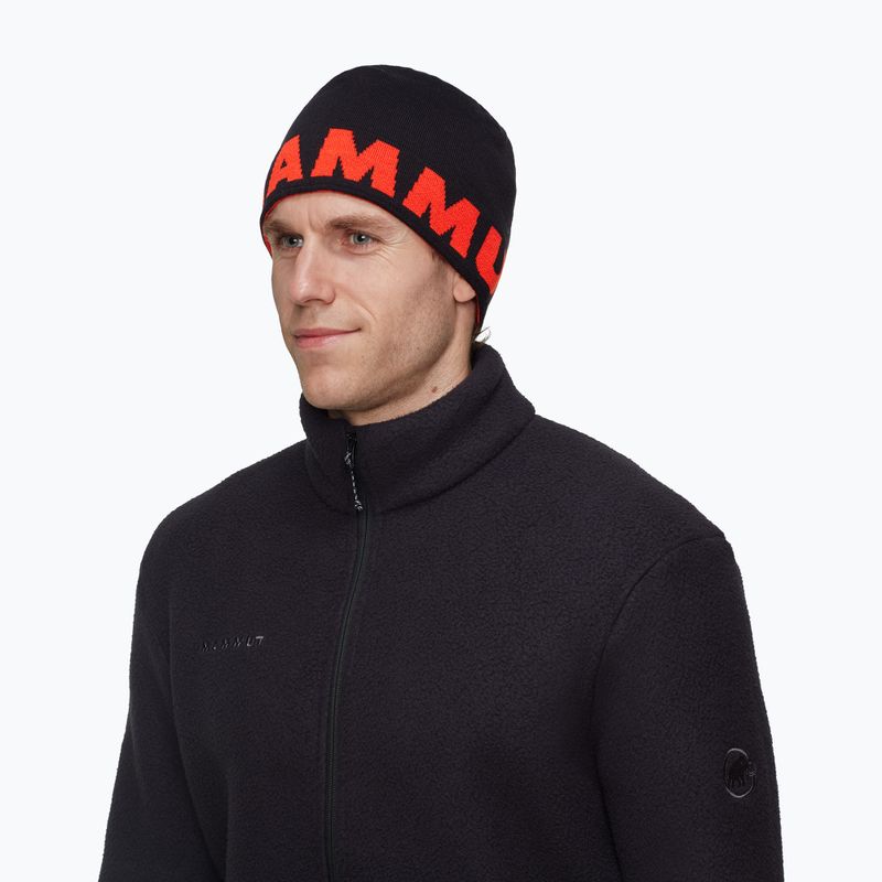 Wintermütze Mammut Logo black 4